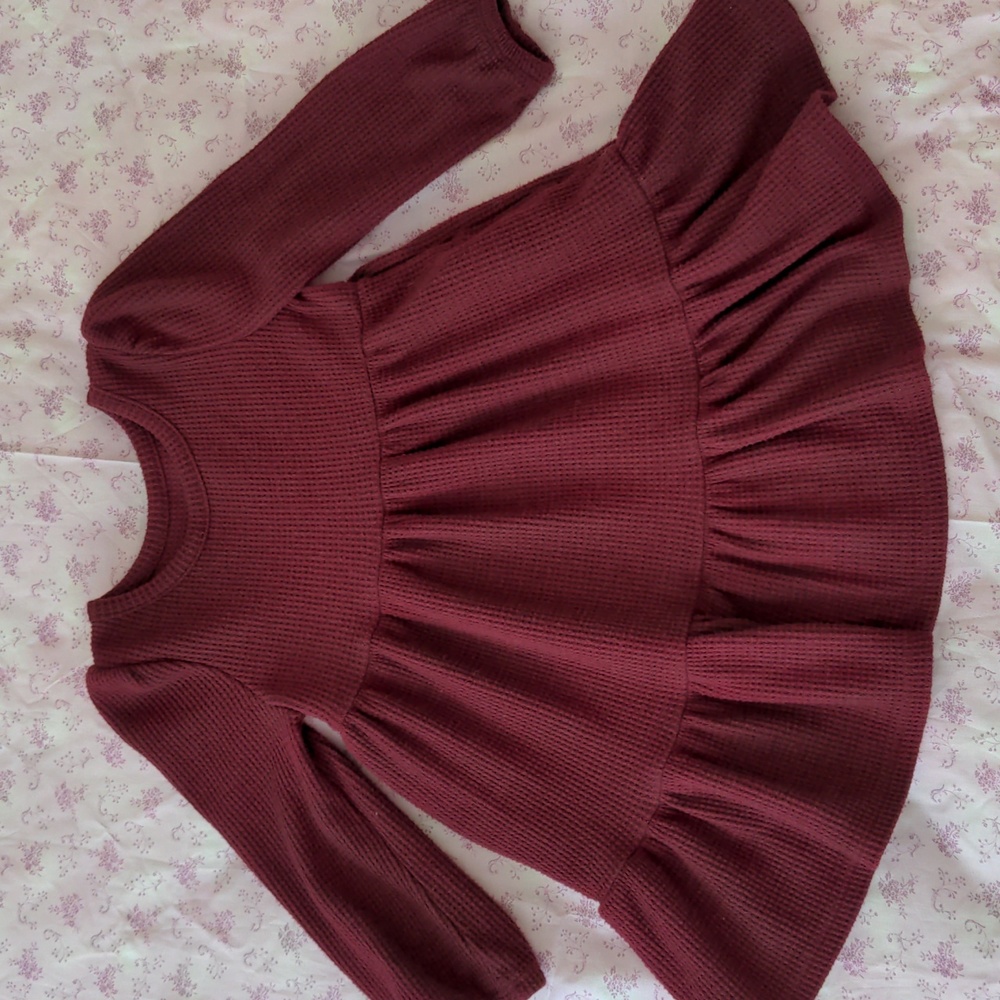 3T Cat and Jack warm twirl dress Maroon